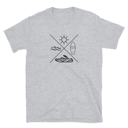 Wakesurfing X Sun Board Boat Waves Short-Sleeve Unisex T-Shirt